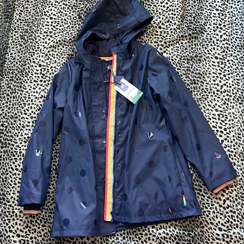 Joules girls rain jacket